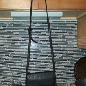 Leather Black Purse Length Adjustable